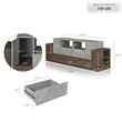Furniture of America Abdi Wood Multi-Storage TV Stand in Oak and Concrete Gray