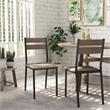 Furniture of America Anras Metal Open-Back Side Chair in Black (Set of 2)