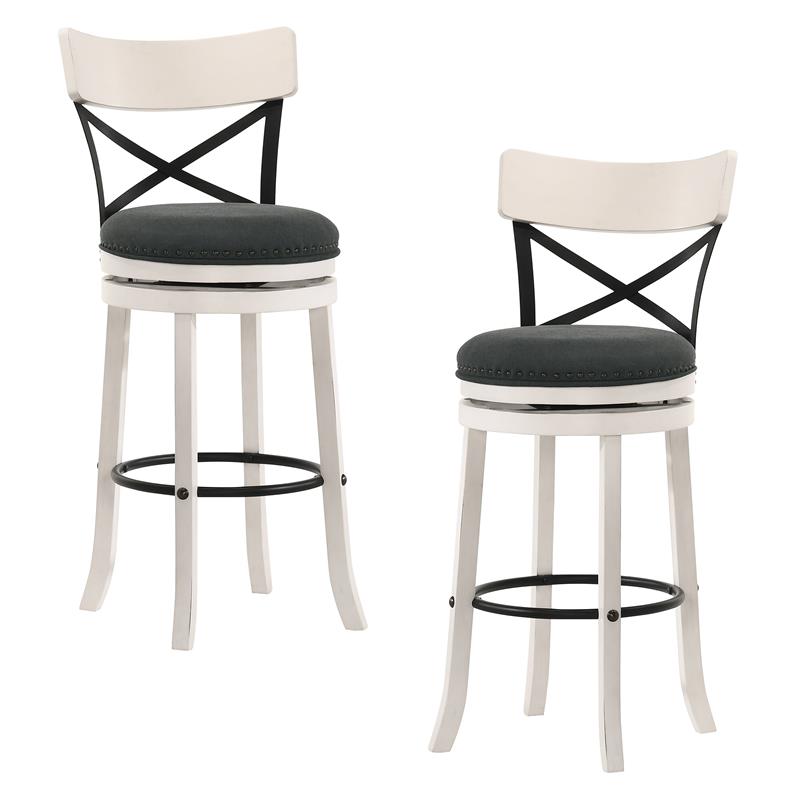Furniture of America Shae Wood Swivel 29