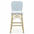 Furniture of America Adino Aluminum Patio Bar Chair in Blue (Set of 2)