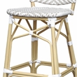 Furniture of America Adino Aluminum Patio Bar Chair in Gray (Set of 2)