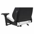 Furniture of America Valay 2-Piece Metal Gaming Desk and White Gaming Chair Set