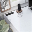 Furniture of America Giffore Wood Writing Desk with USB Port in White
