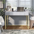 Furniture of America Giffore Wood Writing Desk with USB Port in White