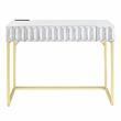 Furniture of America Giffore Wood Writing Desk with USB Port in White