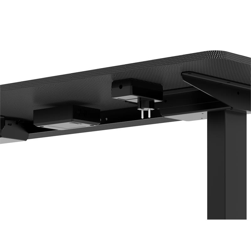 Furniture of America Tilah Metal Height Adjustable Office Desk in Black