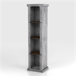 Furniture of America Hawke Farmhouse Wood 4-Shelf TV Tower in Cement Gray