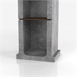 Furniture of America Hawke Farmhouse Wood 4-Shelf TV Tower in Cement Gray