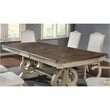 Furniture of America Clyde Wood 7-Piece Dining Table Set in Antique White