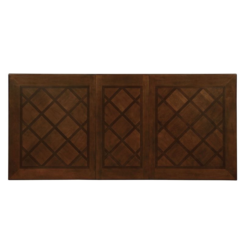 Furniture of America Alstroemeria Wood 7-Piece Dining Table Set in Brown Cherry