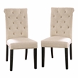 Furniture of America Rossas Wood 5-Piece Round Dining Table Set in Ivory