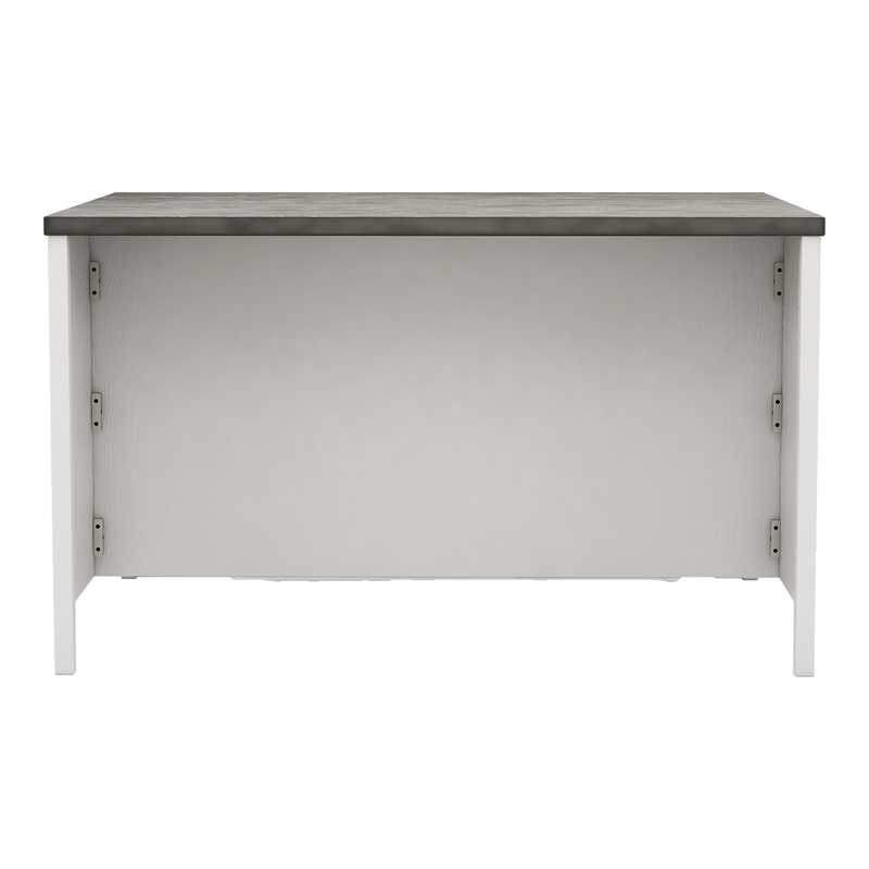 Furniture of America Ablania Wood 5-Piece Counter Dining Table Set in Off White