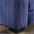 Furniture of America Farella Microfiber Sectional with Chair in Navy Blue
