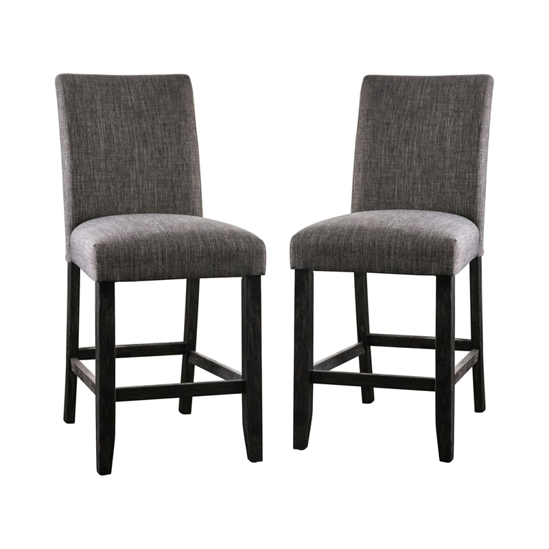 Furniture of America Iceland Wood 4-Piece Counter Height Table Set in Gray