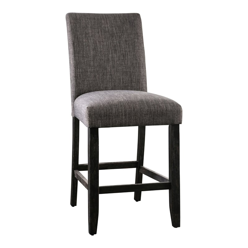 Furniture of America Iceland Wood 5-Piece Counter Height Table Set in Gray