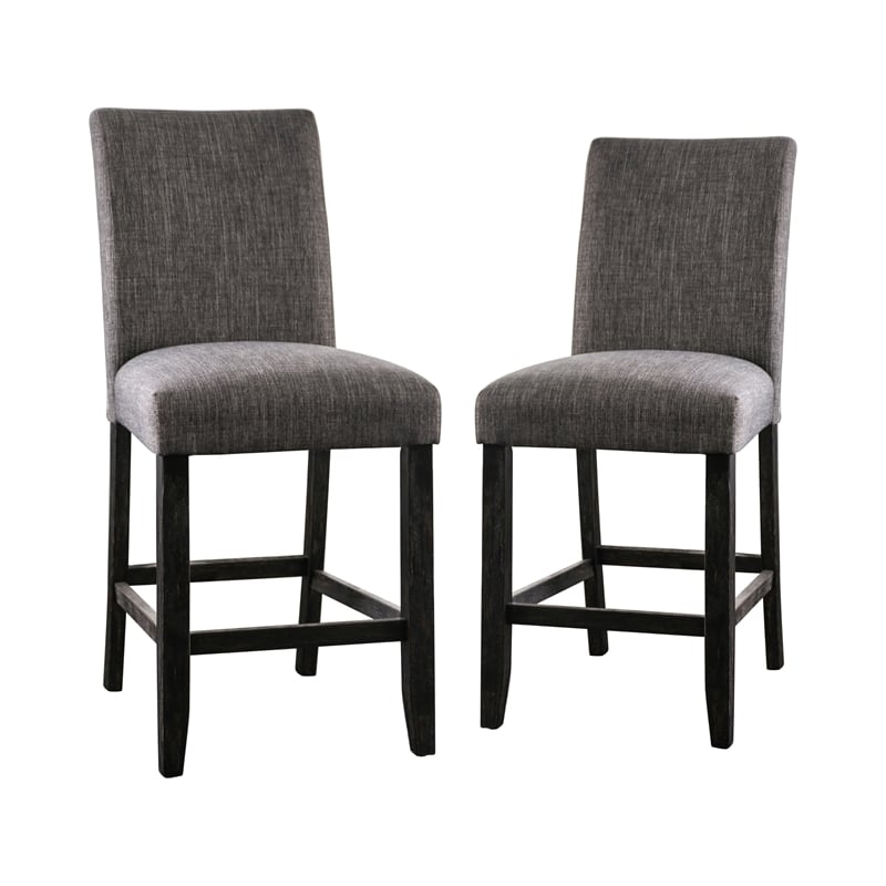 Furniture of America Iceland Wood 5-Piece Counter Height Table Set in Gray