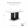 Furniture of America Imagin Wood 7-Piece Counter Height Table Set in Black