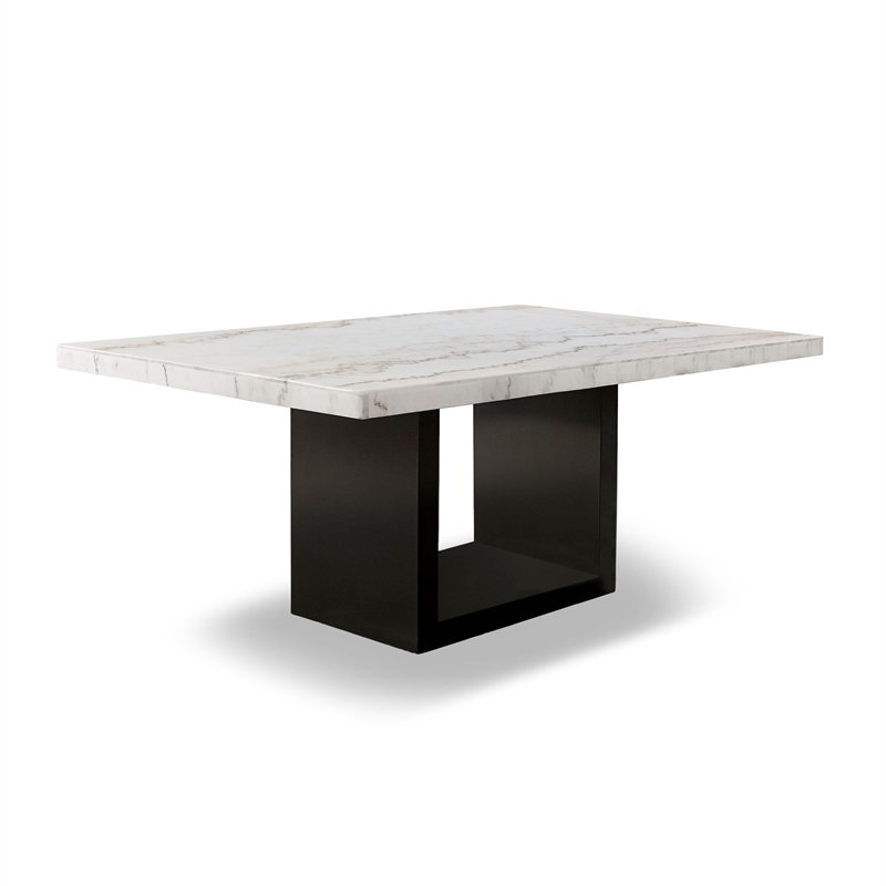 Furniture of America Imagin Wood 7-Piece Dining Table Set in Light Gray
