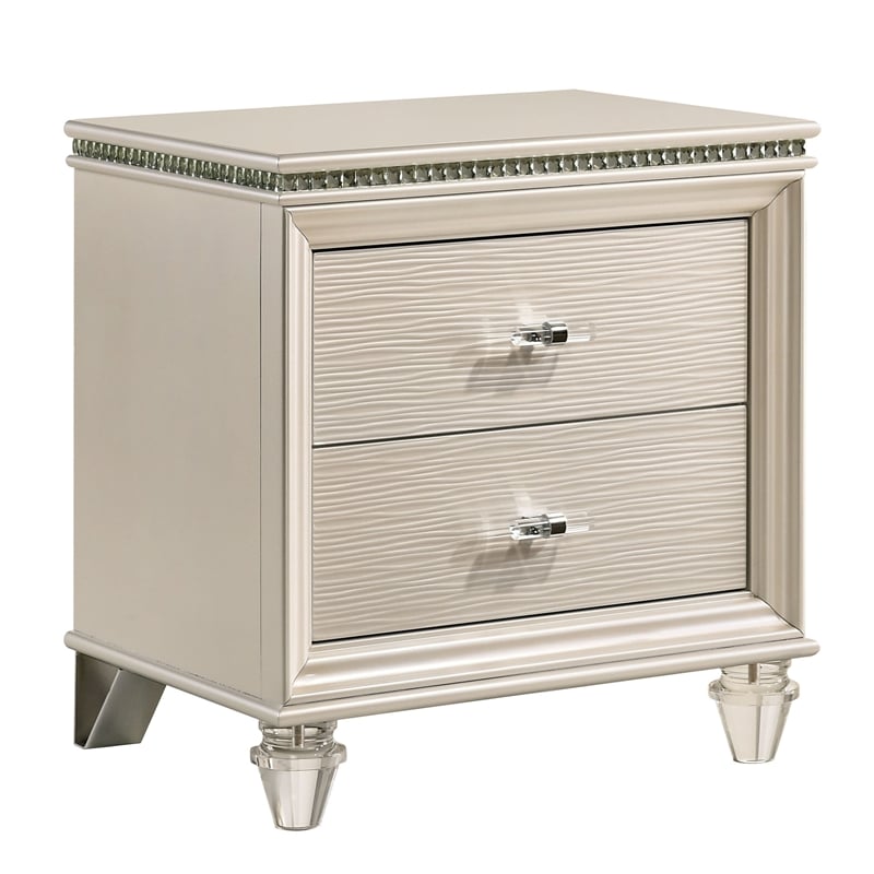 FOA Devado 3-Piece White Wood Bedroom Set - Full + Nightstand + Trundle