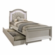 FOA Devado 3-Piece White Wood Bedroom Set - Full + Nightstand + Trundle