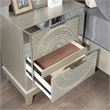 FOA Suie Glam 3-Piece Gold Champagne Wood Bedroom Set - Queen + 2 Nightstands