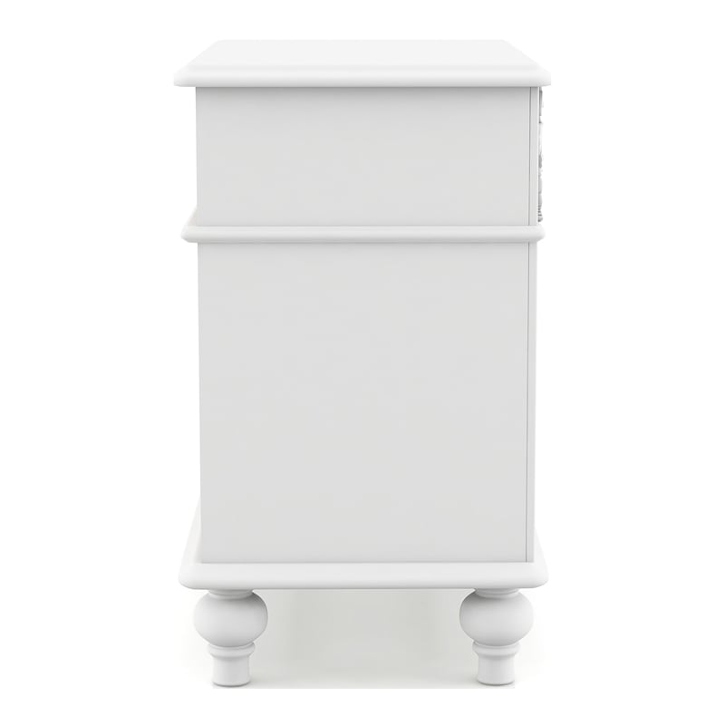 Furniture of America Mondu 3-Piece White Wood Bedroom Set - Full + 2 Nightstands