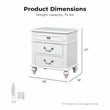 Furniture of America Mondu 3-Piece White Wood Bedroom Set - Twin + 2 Nightstands