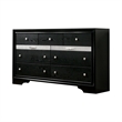 FOA Laren 3-Piece Black Wood Bedroom Set - King + Nightstand + Dresser