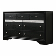 FOA Laren 3-Piece Black Wood Bedroom Set - Queen + Nightstand + Dresser