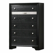 FOA Laren 3-Piece Black Wood Bedroom Set - Queen + Nightstand + Chest