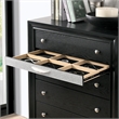 FOA Laren 3-Piece Black Wood Bedroom Set - Queen + Nightstand + Chest