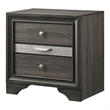 FOA Laren Contemporary 3-Piece Gray Wood Bedroom Set - Queen + 2 Nightstands
