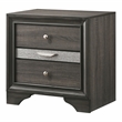 FOA Laren 3-Piece Gray Wood Bedroom Set - Queen + Nightstand + Chest