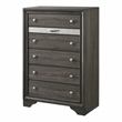 FOA Laren 3-Piece Gray Wood Bedroom Set - Queen + Nightstand + Chest