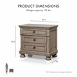 FOA Frigga Transitional 3-Piece Gray Wood Bedroom Set - Cal King + 2 Nightstands