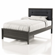 FOA Livorn 4-Piece Gray Wood Bedroom Set - Full + Nightstand + Dresser + Mirror