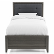 FOA Livorn 4-Piece Gray Wood Bedroom Set - Twin + Nightstand + Dresser + Mirror