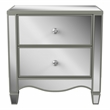 FOA Gavvi Glam 3-Piece Silver Wood Bedroom Set - Queen + Nightstand + Dresser