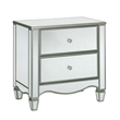 FOA Gavvi Glam 3-Piece Silver Wood Bedroom Set - Queen + Nightstand + Chest