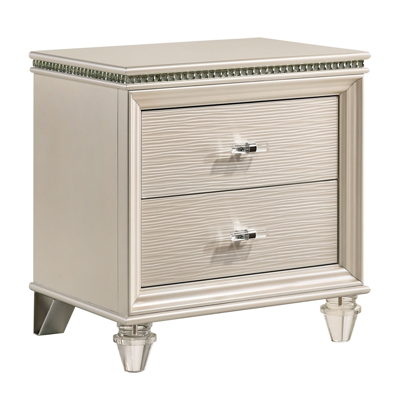 FOA Devado 3-Piece White Wood Bedroom Set - Twin + Nightstand + Trundle