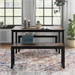 Furniture of America Caritina Wood 3-Piece Counter Height Dining Set in Walnut