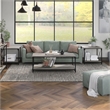 Furniture of America Clarissa Metal 3-Piece Coffee Table Set in Gray