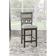 Furniture of America Cristor Solid Wood 5-Piece Counter Dining Table Set in Gray