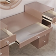 Furniture of America Sparke Wood 3-Piece Vanity Set with LED in Pink