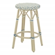 Furniture of America Binde Aluminum 26-inch Patio Barstool in Blue (Set of 2)