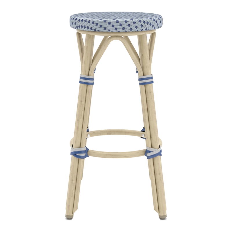 Furniture of America Binde Aluminum 26-inch Patio Barstool in Gray (Set of 2)