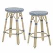 Furniture of America Binde Aluminum 26-inch Patio Barstool in Gray (Set of 2)