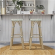 Furniture of America Binde Aluminum 30-inch Patio Barstool in Blue (Set of 2)