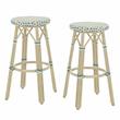 Furniture of America Binde Aluminum 30-inch Patio Barstool in Blue (Set of 2)