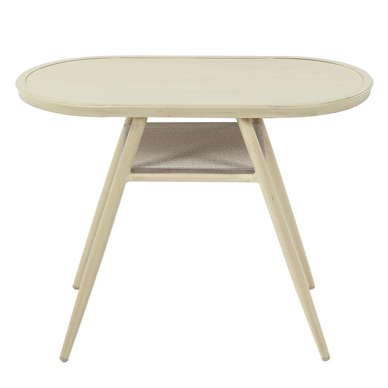 Furniture of America Morah Aluminum 3-Piece Dining Table Set in Natural Tone